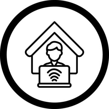 Remote Working Digital Technology Style Element vector