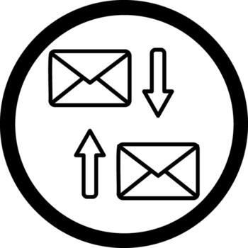 intercambiar correos interactivo usuario interfaz diseño vector