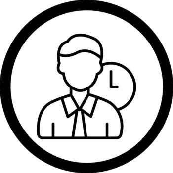 Working Hours Monotone Sketch Style Design vector