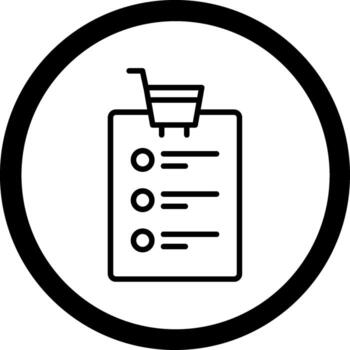 Shopping List Neon Style UI Symbol vector