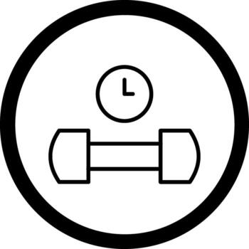 Gym Interface Outline Line Graphic vector