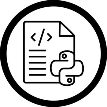 Python Minimal Art Style Object vector