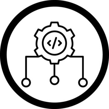 Task Runner Iconic Line Based Form vector