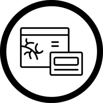 Coromary Angiogram Sharp Edge Style Visual vector