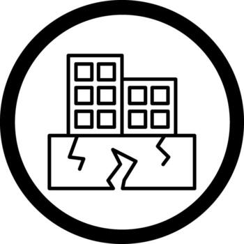 Earthquake Buildig Clean Frame Design Object vector
