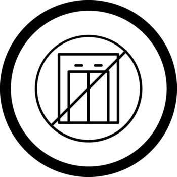 No Elevator Three Dimensional Interface Shape vector
