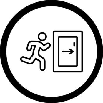 Emergency Exit Sleek Modern Visual Mark vector