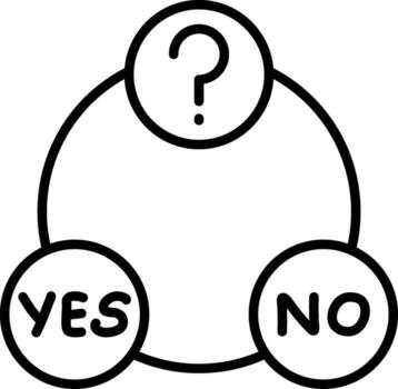 Confused Decision Linear Button Unsure Pondering Doubt vector