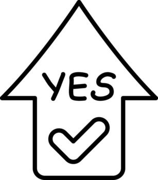 Yes Up Arrow Linear Button Increase Higher Positive vector