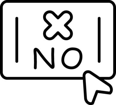 No decisión lineal botón Espere sostener indeciso vector