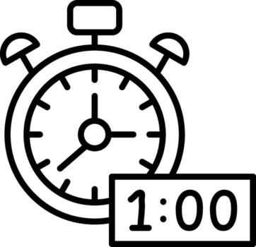 Timer Linear Element Countdown Clock Stopwatch vector