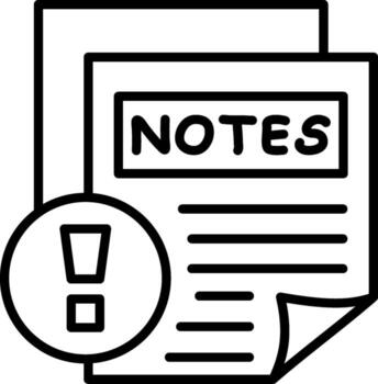 Notes Linear Element Memos Writing Paper vector