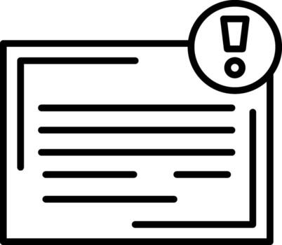 Reminder Linear Alert Note Prompt vector