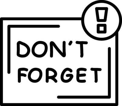 Reminder Element Alert Note Prompt vector