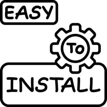 Easy Installation Linear Simple Setup Quick vector