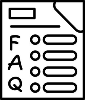 Faq Document Linear Help Manual Guide vector