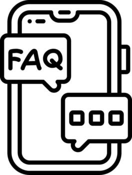 Smartphone Messages Linear Text Chat Mobile vector