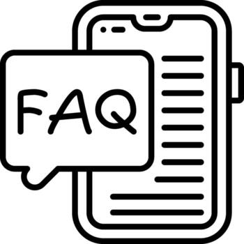 Smartphone Faq Linear Mobile Questions Help vector