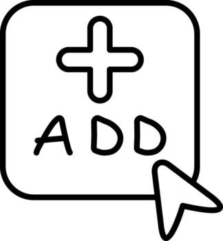 Add Linear Plus Insert Attach vector