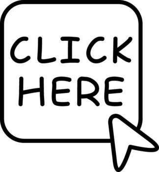Click Here Linear Link Button Pointer vector