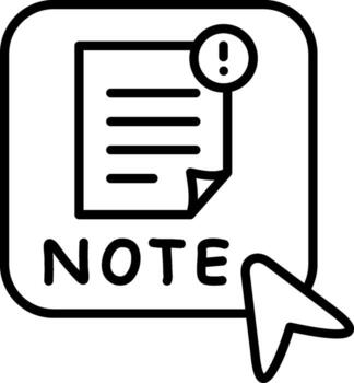 Note Linear Memo Message Reminder vector