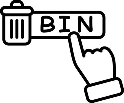 Bin Linear Trash Delete Remove vector
