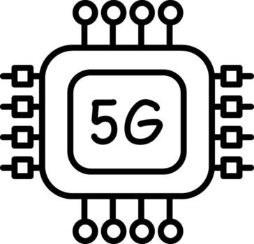 Chip Linear Micro Processor Circuit vector