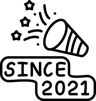 2021 Linear Year Date Calendar vector