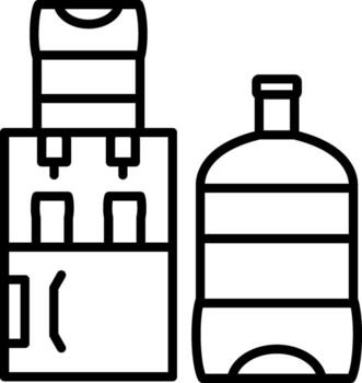 Dispenser Linear Element Icon Output Supply Serve vector