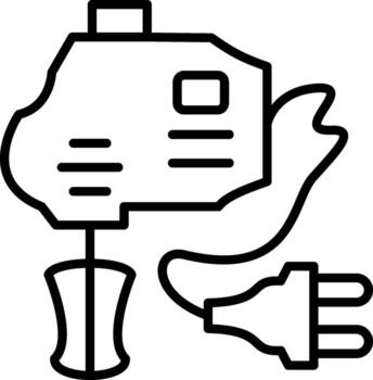 Mixer Linear Element Icon Appliance Blend Combine vector