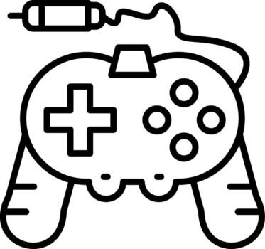 Gamepad Linear Element Icon Controller Game Play vector