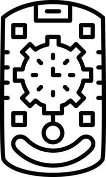 Clock Linear Element Icon Time Hour Minute vector