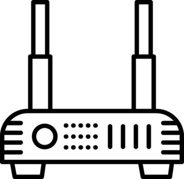 Router Linear Element Icon Network Wifi Modem vector