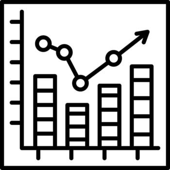 Progress Chart Linear Element Icon Data Growth Report vector