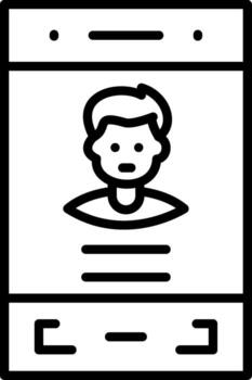 Mobile Profile Linear Element Icon User App Phone vector