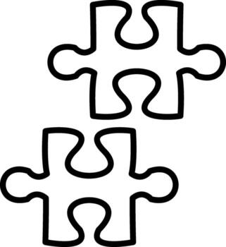 rompecabezas lineal elemento icono problema cerebro desafío vector