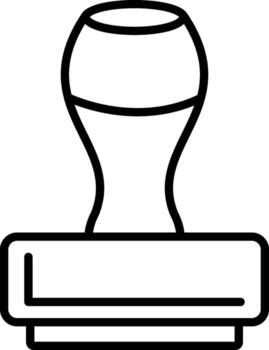 Rubber Stamp Linear Element Icon Seal Official Mark vector