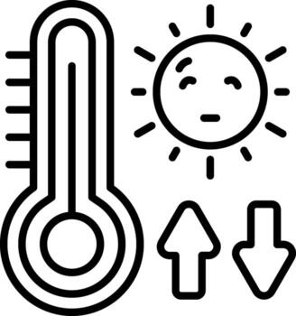 Thermometer Linear Element Icon Measure Temperature Heat vector