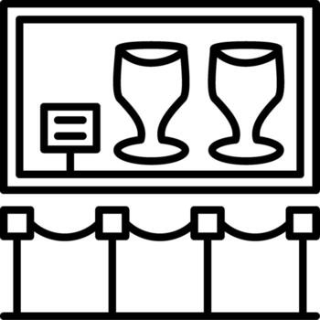 vaso exposición lineal elemento icono artefacto monitor frágil vector