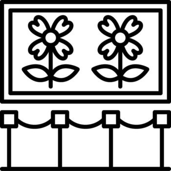 escaparate exposición lineal elemento icono monitor vaso caso vector