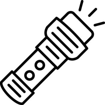 Linterna lineal elemento icono ligero haz antorcha vector