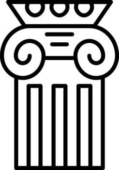 Columns Linear Element Icon Pillars Support Structure vector