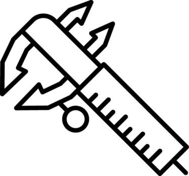 Caliper Linear Element Icon Measure Distance Tool vector