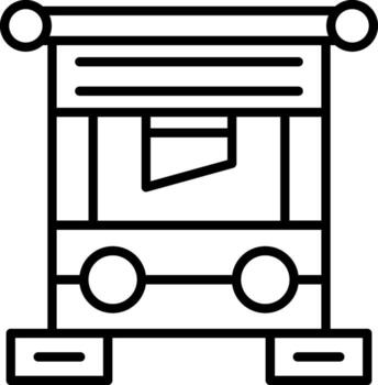 Guillotine Linear Element Icon Execution Blade Death vector