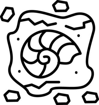 Fossil Linear Element Icon Remains Ancient Dig vector