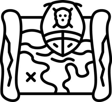 Adventure Map Linear Element Icon Route Explore Quest vector