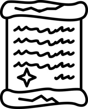 Desplazarse lineal elemento icono papel rodar antiguo vector