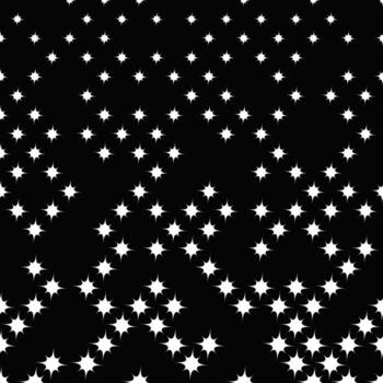 Black and white abstract repeating star pattern background vector