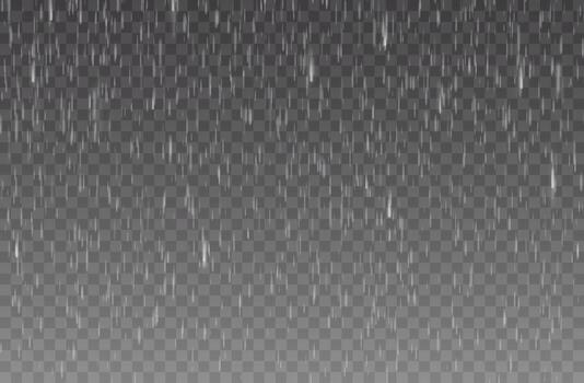 lluvia efecto con blanco realista que cae gotas de lluvia vector