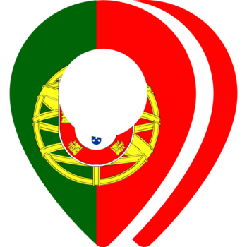 le Portugal drapeau sur carte icône png